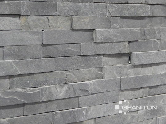 Panel Kamienny z Kwarcytu Black 36x10x0,8-1,3 cm Naturalny